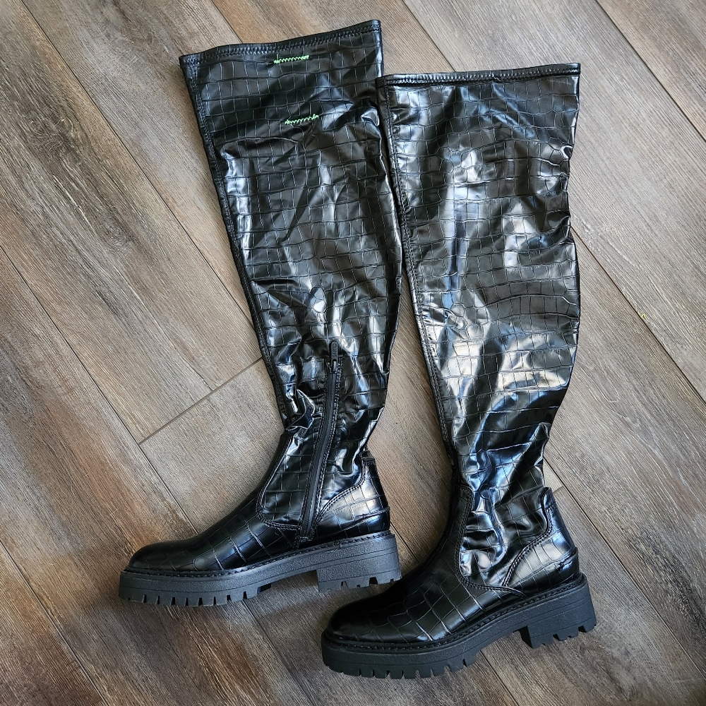 Franco Sarto Fera / Janna Over The Knee Black Boots Women's 8.5